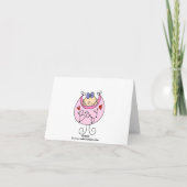 Peeking Baby Girl & Diaper Merci Carte Note (Dos)
