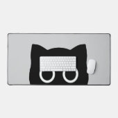 Peeking Black Cat Bureaumat (Keyboard & Muis)