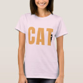 Peeking Black Cat Graphic, T-Shirt examen de chat (Devant)