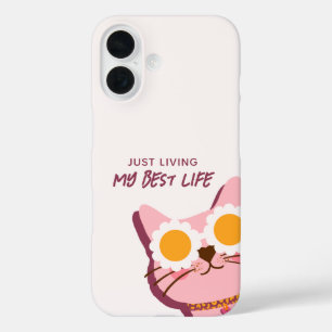 Peeking Cat Best Life iPhone 16 Hoesje