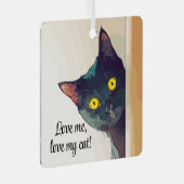 Peeking Cat Design Ornament (Voorkant Rechts)