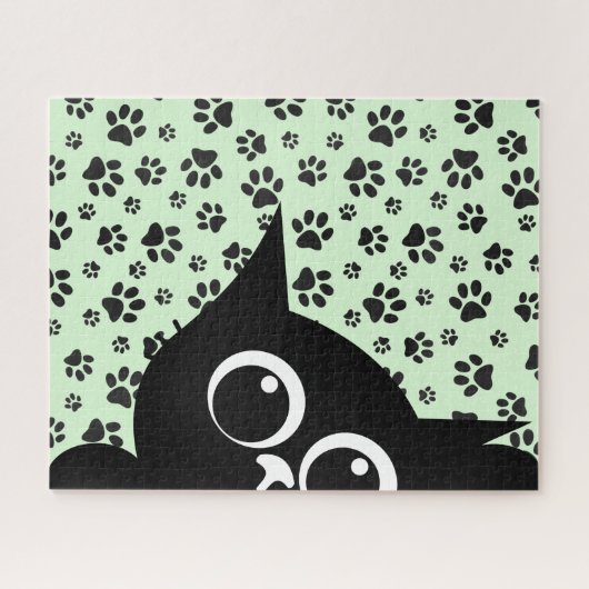 Peeking Cat Design Puzzle (Horizontal)