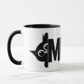 Peeking Cat Meow Design Coffee Mug (Gauche)