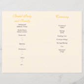 Peeking Chrysanthemum Programme de mariage (Dos)
