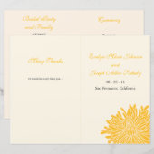 Peeking Chrysanthemum Programme de mariage (Devant / Derrière)