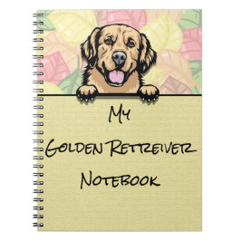 Peeking Cute Golden Retreiver notitieboek