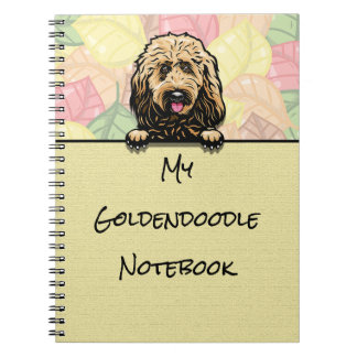 Peeking Cute Goldendoodle carnet