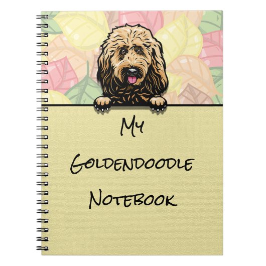 Peeking Cute Goldendoodle carnet (Devant)