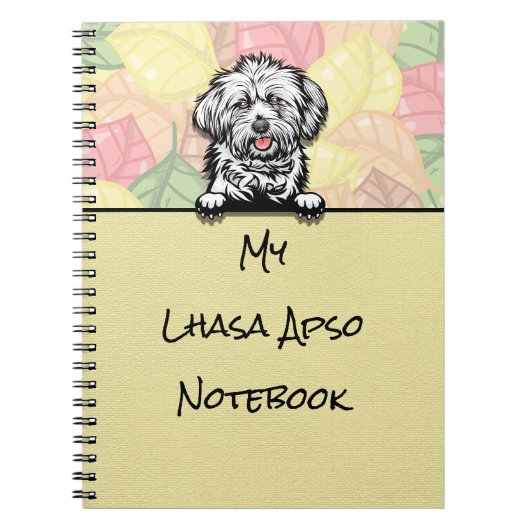 Peeking Cute Lhasa Apso carnet (Devant)