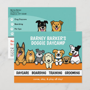 Peeking Dogs Pet Care Schattige Zakelijk Promotion Briefkaart