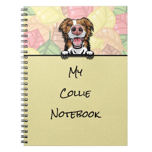 Peeking jolie frontière carnet Collie (Devant)