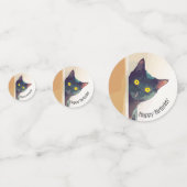 Peeking Kitty Design Table Confetti (Derrière)