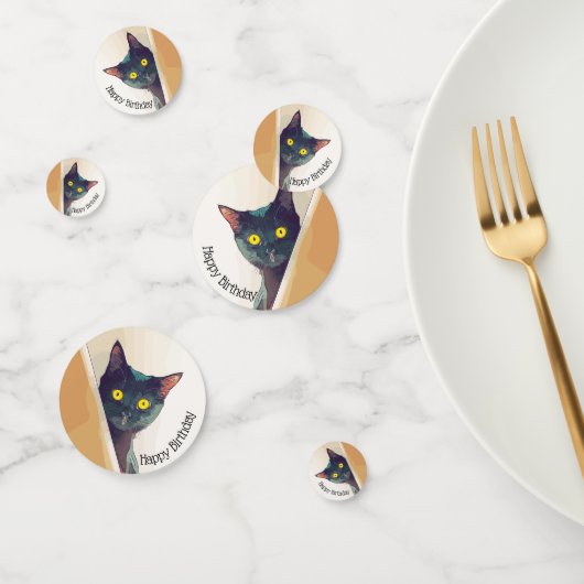Peeking Kitty Design Table Confetti (Groupe)