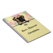 Peeking mignon Bull Mastiff carnet (Côté Droit)