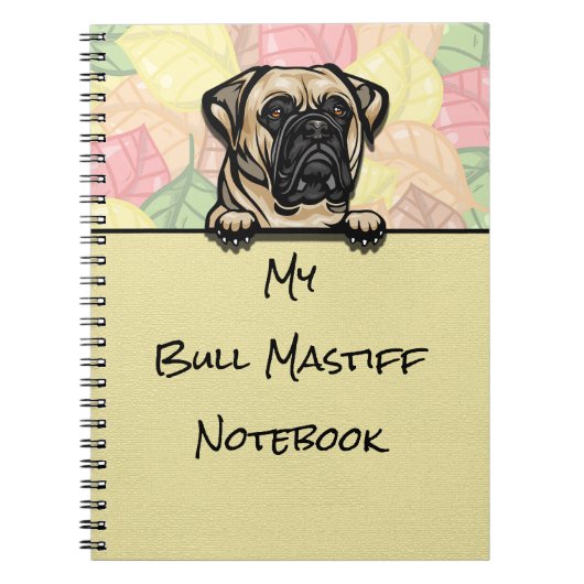 Peeking mignon Bull Mastiff carnet (Devant)
