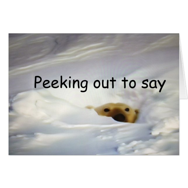 "PEEKING OUVERT TO DIY" (CARTE EN COURANT) (Devant horizontal)