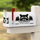 Peeking Raccoon Gepersonaliseerde Front Mailbox St Sticker