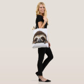 Peeking Sloth Canvas tas (Op model)
