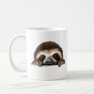 Peeking Sloth Koffiemok