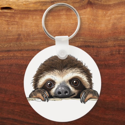 Peeking Sloth Sleutelhanger (Achterkant)