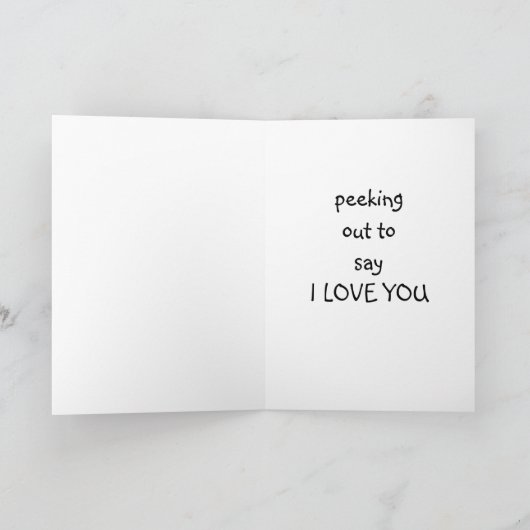 PEEKING SORT POUR DIRE "JE T'AIME" TOUTE CARTE D'O (Intérieur)