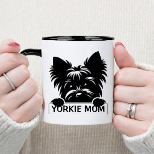 Peeking Yorkie Black Silhouette Yorkie Mom Mok