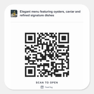 PeekTag QR-sticker sjabloon Vierkante Sticker