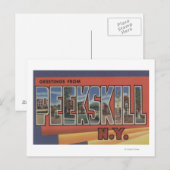 Peekvaardigheid, New York - grote letterscènes Briefkaart (Voorkant / Achterkant)