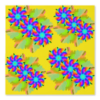 Peel and Stick Wallpaper 4 - Geel en bloemen