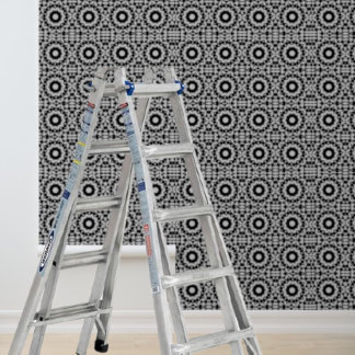 Peel and Stick Wallpaper Grey Circles Pattern Behang