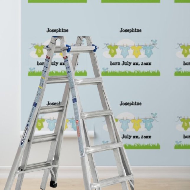 Peel en stick behang Kwekerij Baby Blue (Peel and stick wallpaper Nursery Baby Blue Wallpaper)