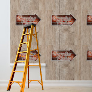Peel en Stick country muziek hout teken Behang