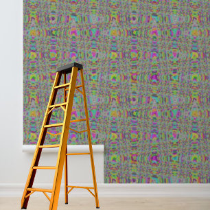 Peel en Stick multi-gekleurd zig-zag patroon Behang