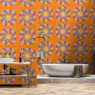 Peel en Stick Wallpaper 32 - Naranja Behang