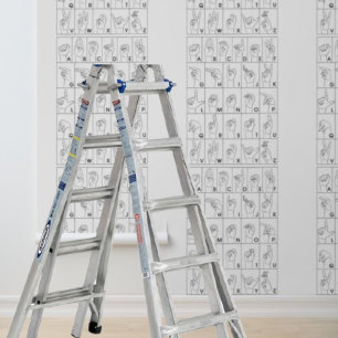 Peel en stick wallpaper Amerikaanse gebarentaal Behang