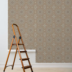 Peel en Stick Wallpaper Beige Grijs Graphic Behang