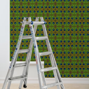 Peel en Stick Wallpaper Blauw Groene Peacock Behang