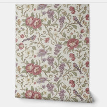 Peel en Stick Wallpaper –  Bloemvogels