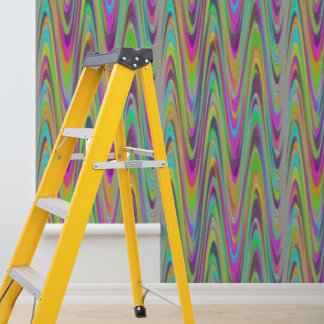 Peel en Stick Wallpaper Kleurrijke Wave Pattern Behang