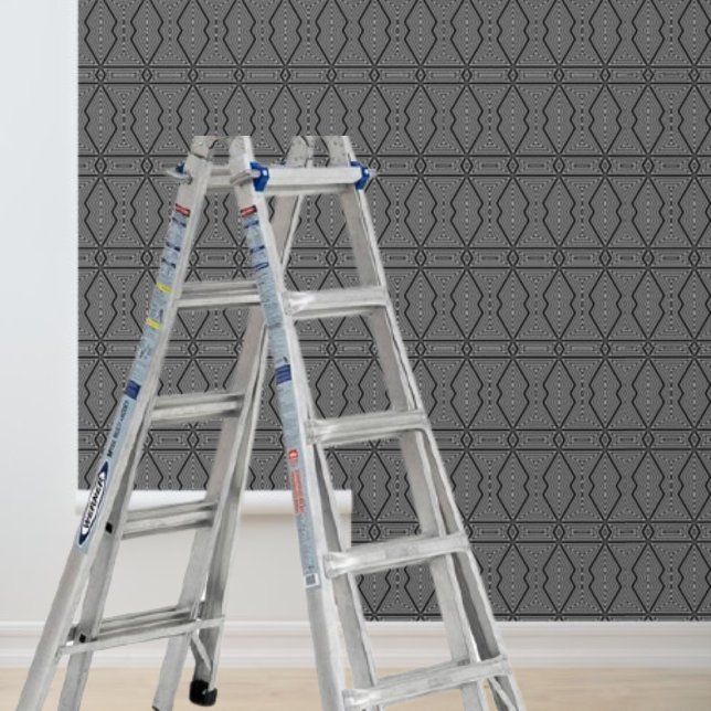 Peel en Stick Wallpaper Zwart Wit Strepen Behang (Peel and Stick Wallpaper Black White Stripes Wallpaper)