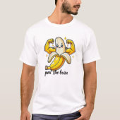 Peel The Burn Gym T-shirt - Banaan Flexing Biceps (Voorkant)