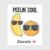 Peelin Cool Funny Fruit Pun Sticker (Vel)