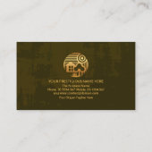 Peeling Brown Wall Paint Faux Silver Home Handyman Visitekaartje (Achterkant)