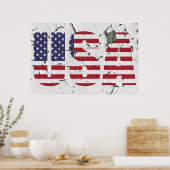 Peeling Paint USA American Photo Poster (Cuisine)