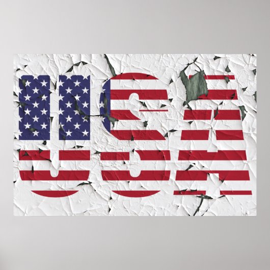 Peeling Paint USA American Photo Poster (Devant)