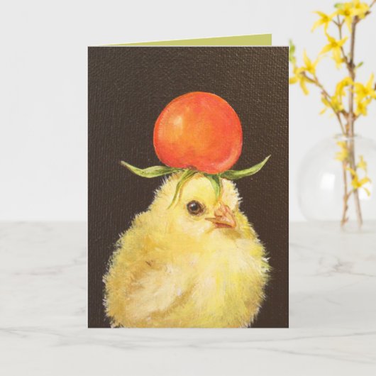Peep avec carte casquette tomate cerise (Fleur jaune)