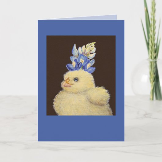 peep avec la carte casquette du Texas bluebonnet (Devant)