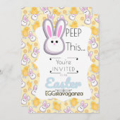 Peep dit! Pasen EGGstravaganza Kaart (Voorkant / Achterkant)