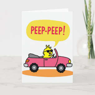 Peep Peep Fun Ride Wenskaart Kaart