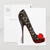 Peep Toe-pomp Briefkaart (Voorkant / Achterkant)